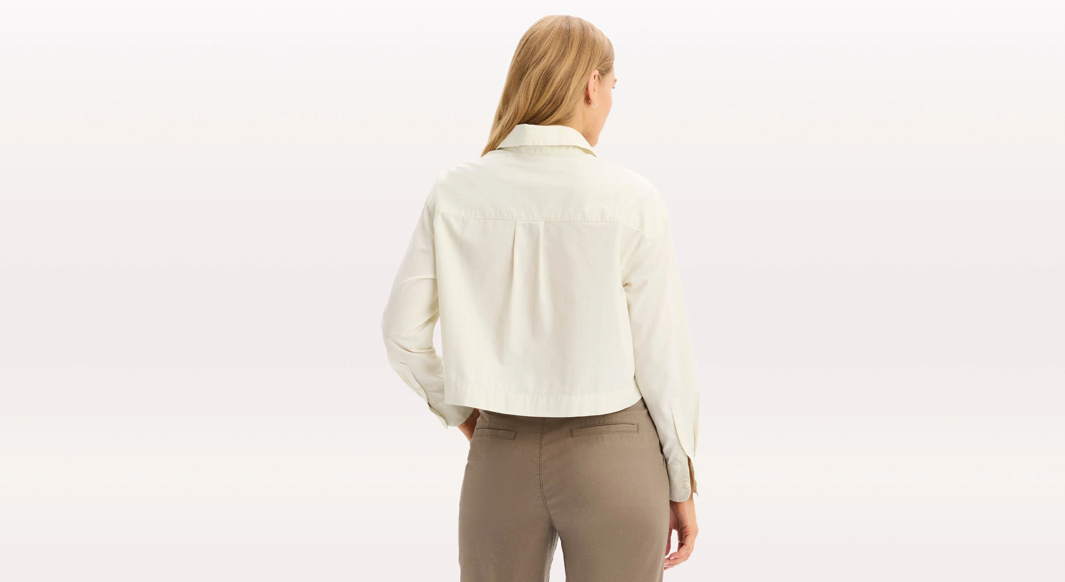 Boxy Cropped Shirt, Relaxed Fit - Image 2
